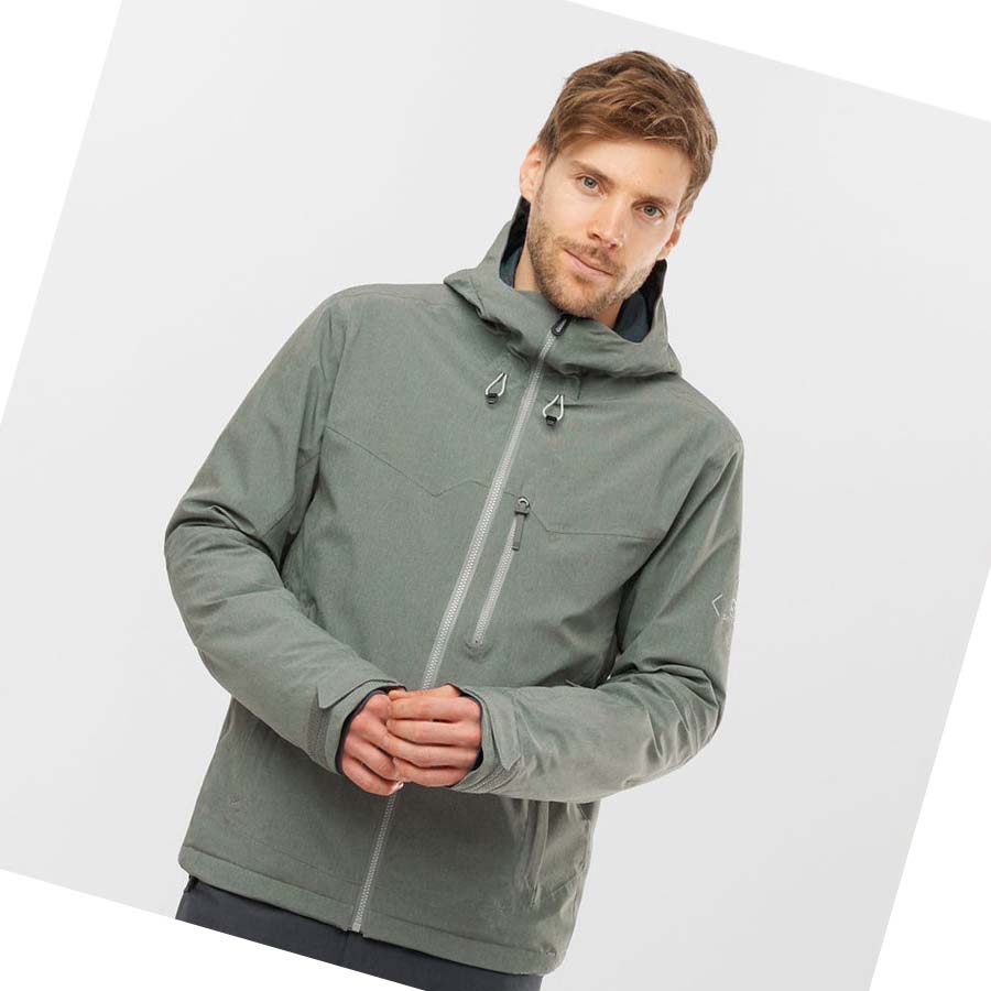 Chaquetas De Esquí Salomon UNTRACKED Hombre Verde Oliva | MX 3332EBC